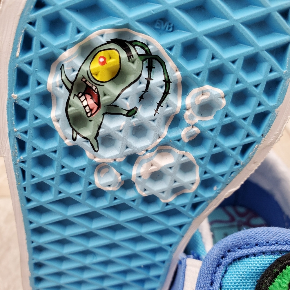 Vans X SpongeBob Slip On Velcro 124 Conch … - Picture 10 of 12